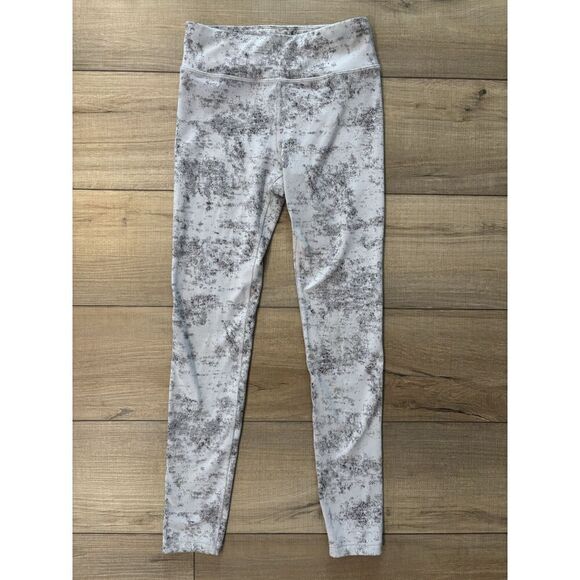 Athleta Girl High Rise Textured Chit Chat Tight Leggings Fog Gray L 12 Girls - Picture 2 of 3